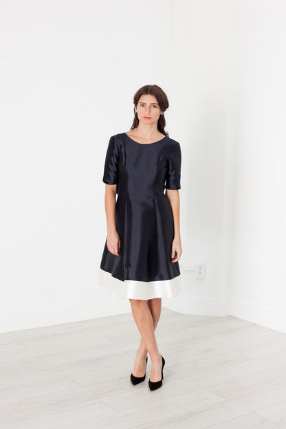 Tie Dress in Navy