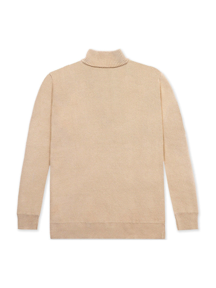 Knit 1/4 Zip Beige