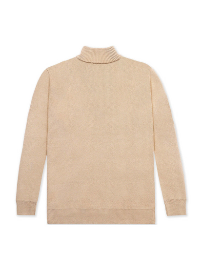 Knit 1/4 Zip Beige